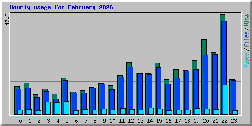 Hourly usage for February 2026
